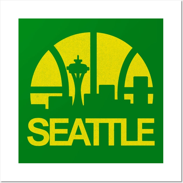 Iconic Seattle Supersonics Skyline Wall Art by LocalZonly